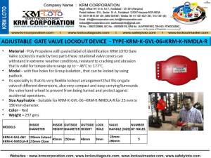 KRM-K-NMDLA-R 25mm İLE 190mm VANA KİLİTLEME APARATI KIRMIZI