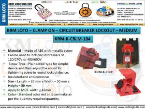 KRM-K-CBLM-104 480V İLE 600V ORTA ŞALTER KİLİTLEME APARATI